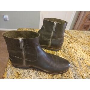 SHABBIES Amsterdam Leather Ankle Boots Size 36 US 5-5.5